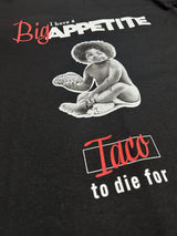 "Taco to Die for" LONG SLEEVE TEE WHITE & BLACK